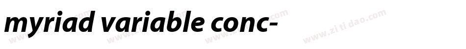 myriad variable conc字体转换